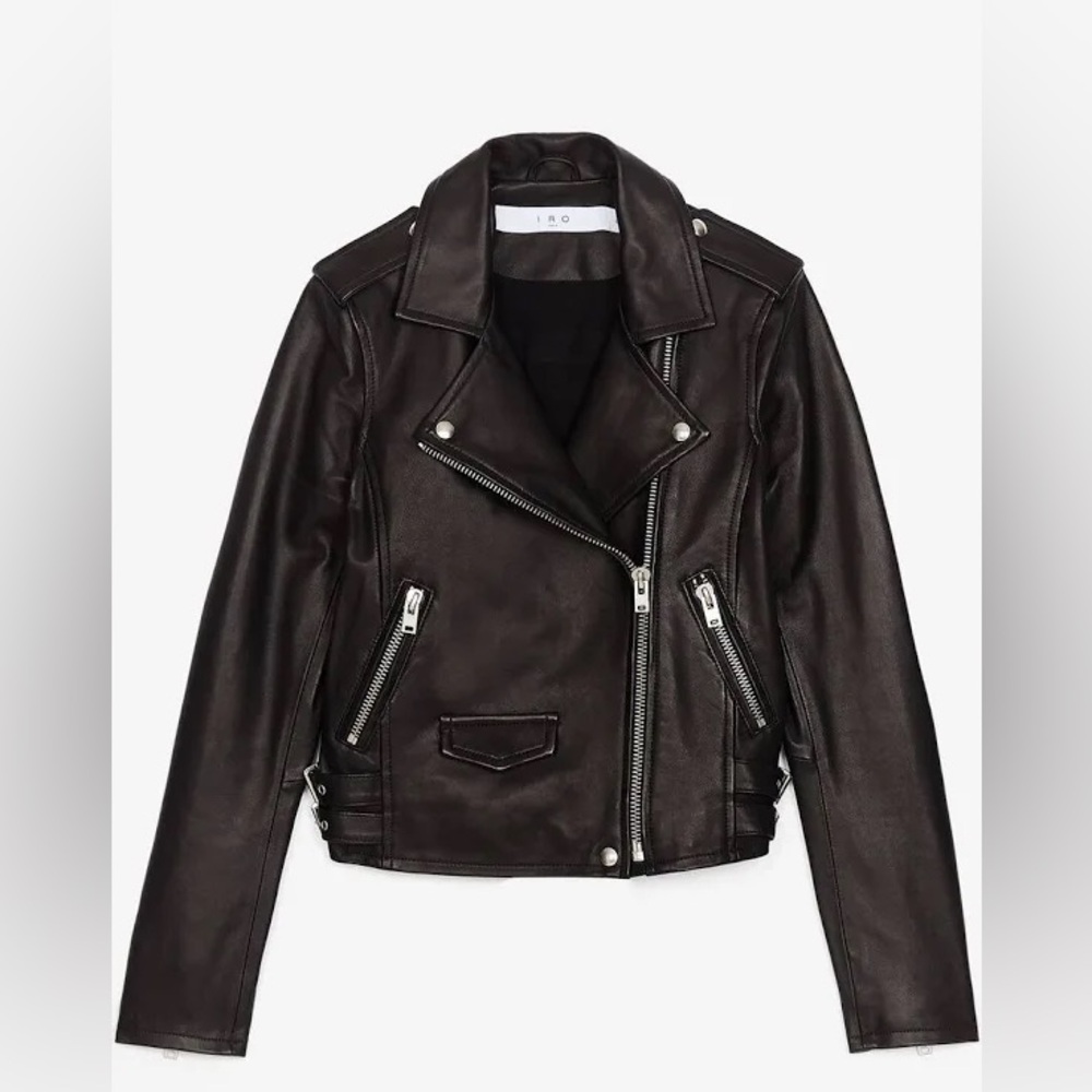 IRO Ashville Black Lambskin Leather Jacket